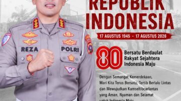 Kombes Pol H.M. Reza Chairul Akbar Sidiq, S.H., S.I.K., M.H. Dirlantas Polda Sumatera Barat Mengucapkan HUT DIRGAHAYU REPUBLIK INDONESIA KE-80  17 Agustus 1945 – 17 Agustus 2026