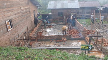 Pembangunan 5 unit RTLH di Kampung Gajah Program TMMD ke-130 Dikerjakan Secara Gotong-royong